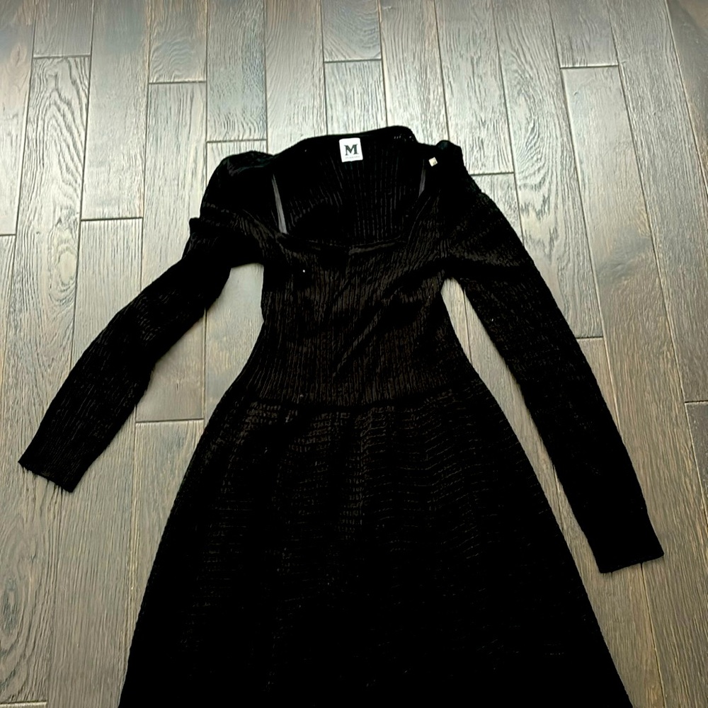 M by Missoni black crochet dress